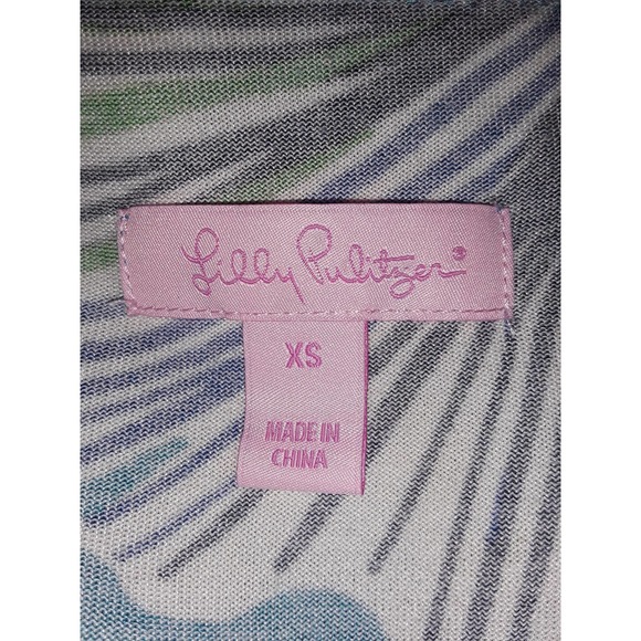 Lilly Pulitzer Sz XS BLAYNEY 3/4 Length Sleeve Ruffle Neck Dress - Picture 7 of 9